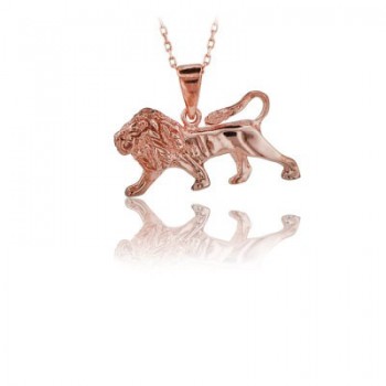 14K Gold Lion Necklace