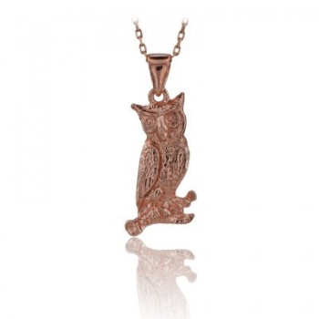 14K Gold Owl Necklace