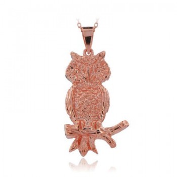 14K Gold Owl Necklace