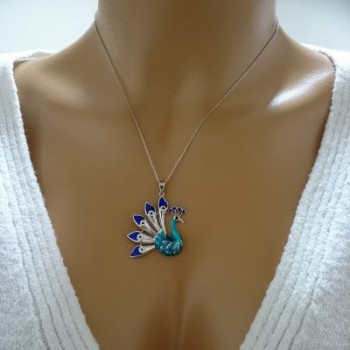 14K Gold Peacock Necklace