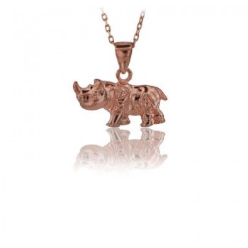 14K Gold Rhino Necklace