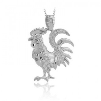 14K Gold Rooster Necklace