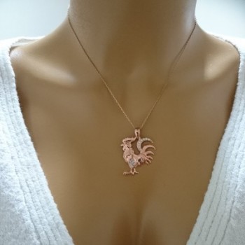 14K Gold Rooster Necklace