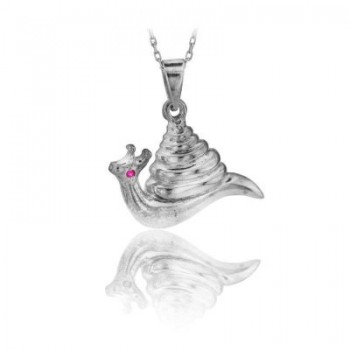 14K Gold Snail Necklace