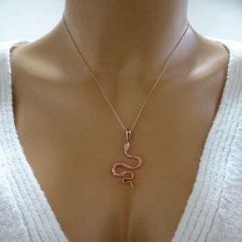 14K Gold Snake Necklace