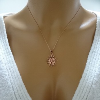 14K Gold Sun Necklace