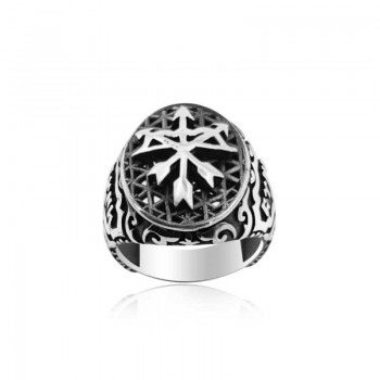 925K Sterling Silver Circassian Men Ring