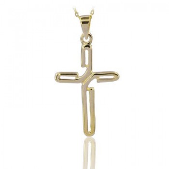 925K Sterling Silver Cross Charm Necklace