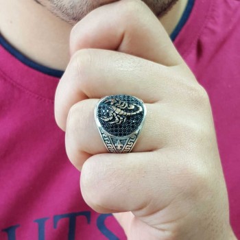 925K Sterling Silver Scorpion Men Ring