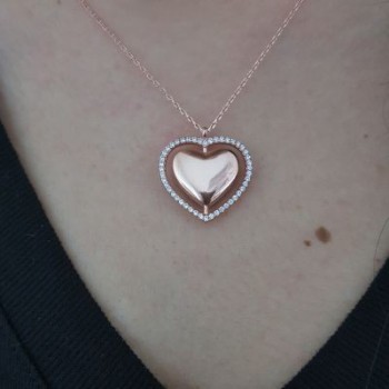 Rose Gold Plated 925K Silver Love  Personalized Necklace